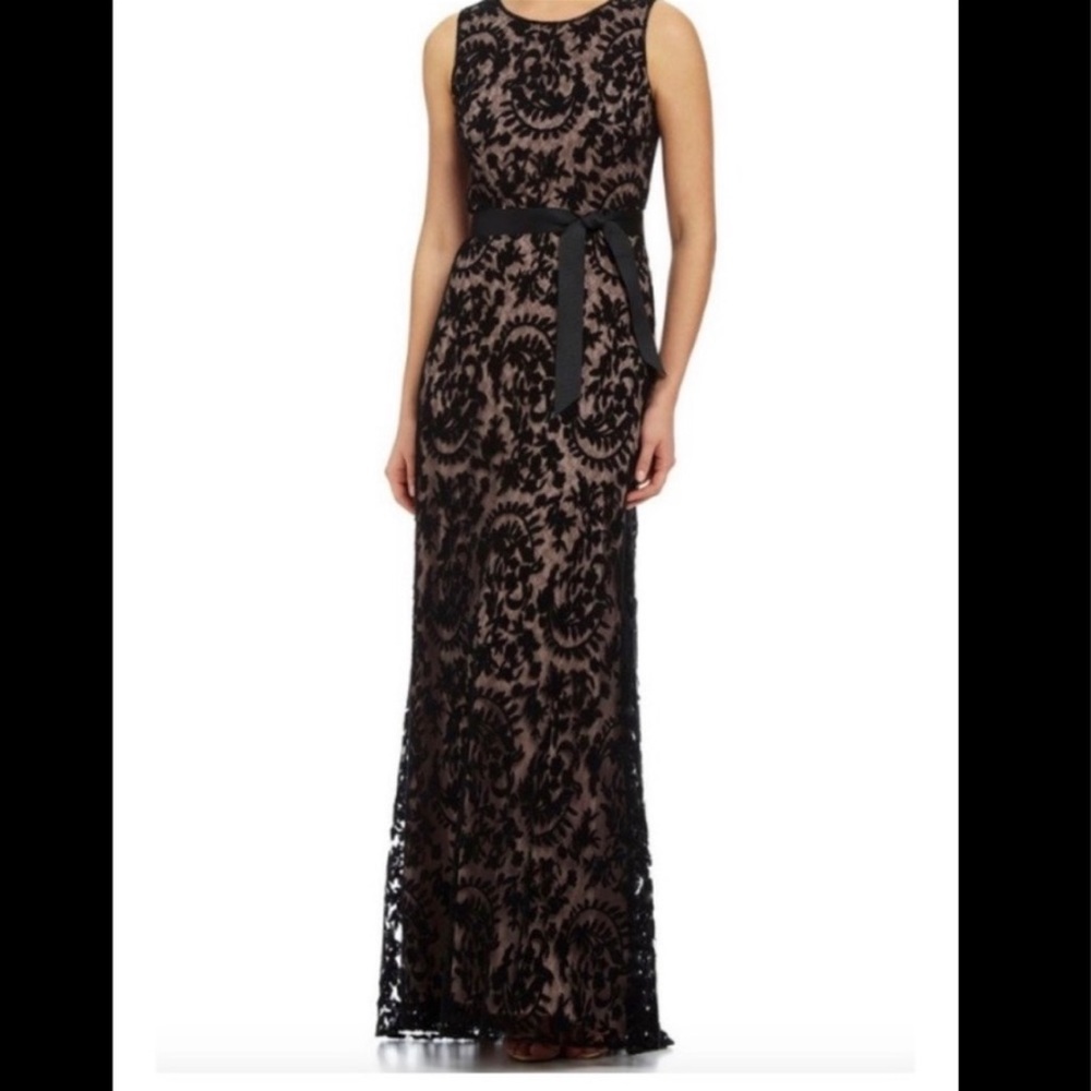 Adrianna Papell Black Lace Gown